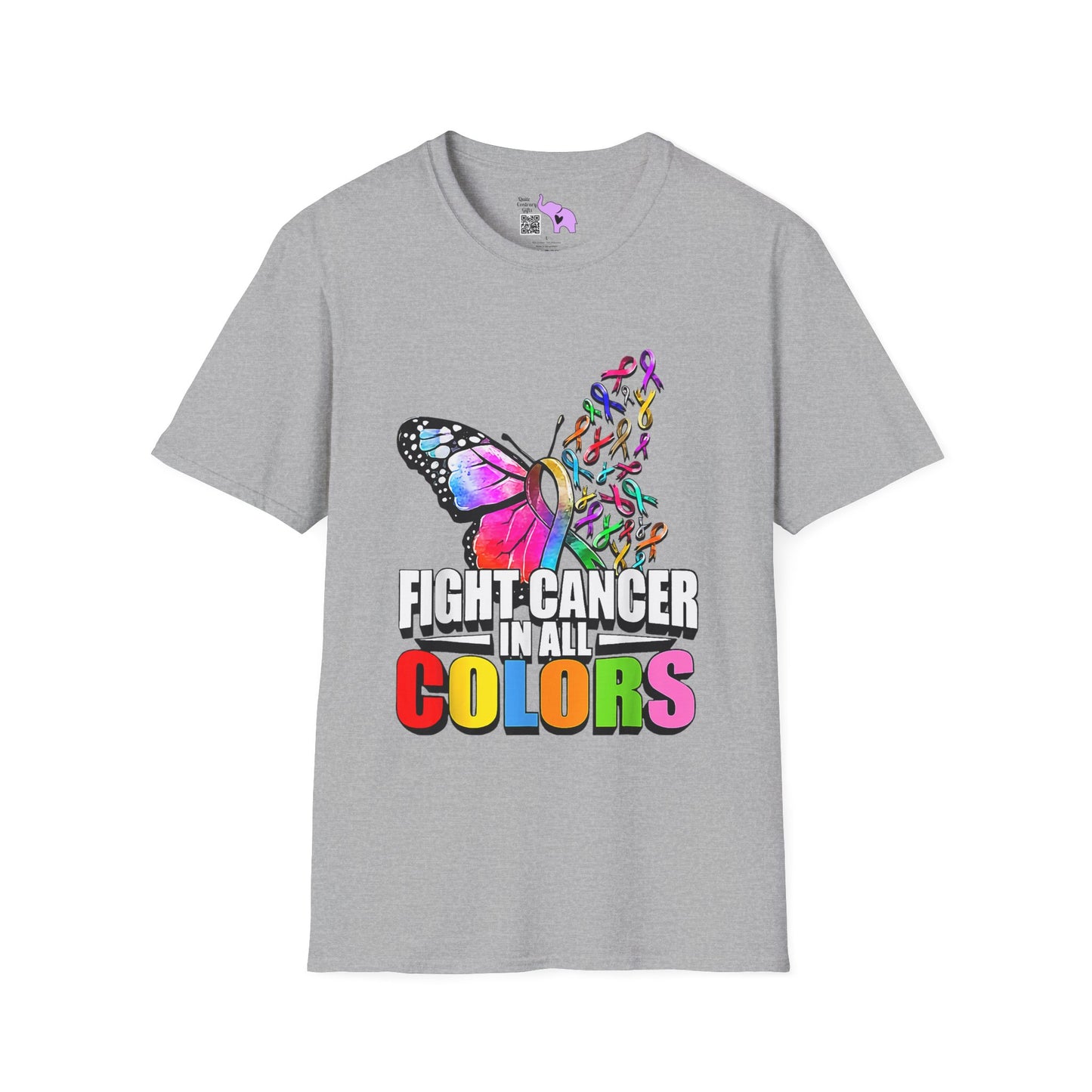 Butterfly Fight Cancer in All Colors 10 Adult T-shirt