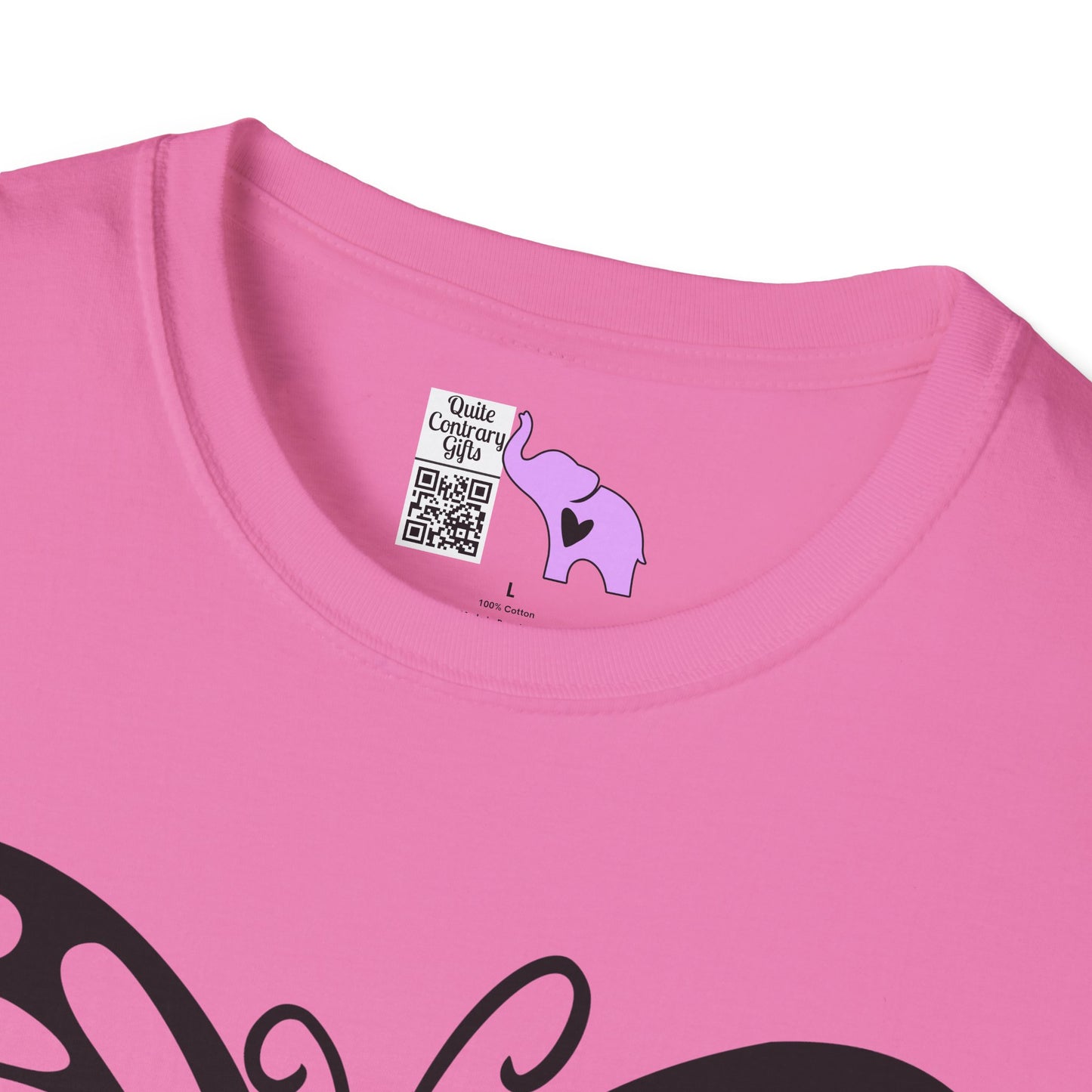 Butterfly Pink Support Ribbon Adult T-shirt