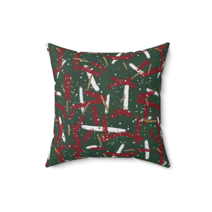 Holiday Brushstrokes Throw Pillow