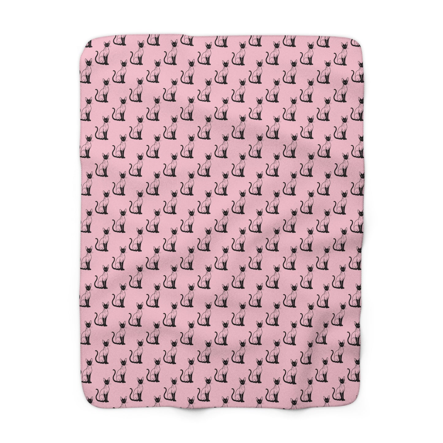 Siamese Charm – Pink Whisper Fleece Blanket