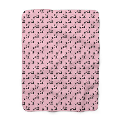 Siamese Charm – Pink Whisper Fleece Blanket
