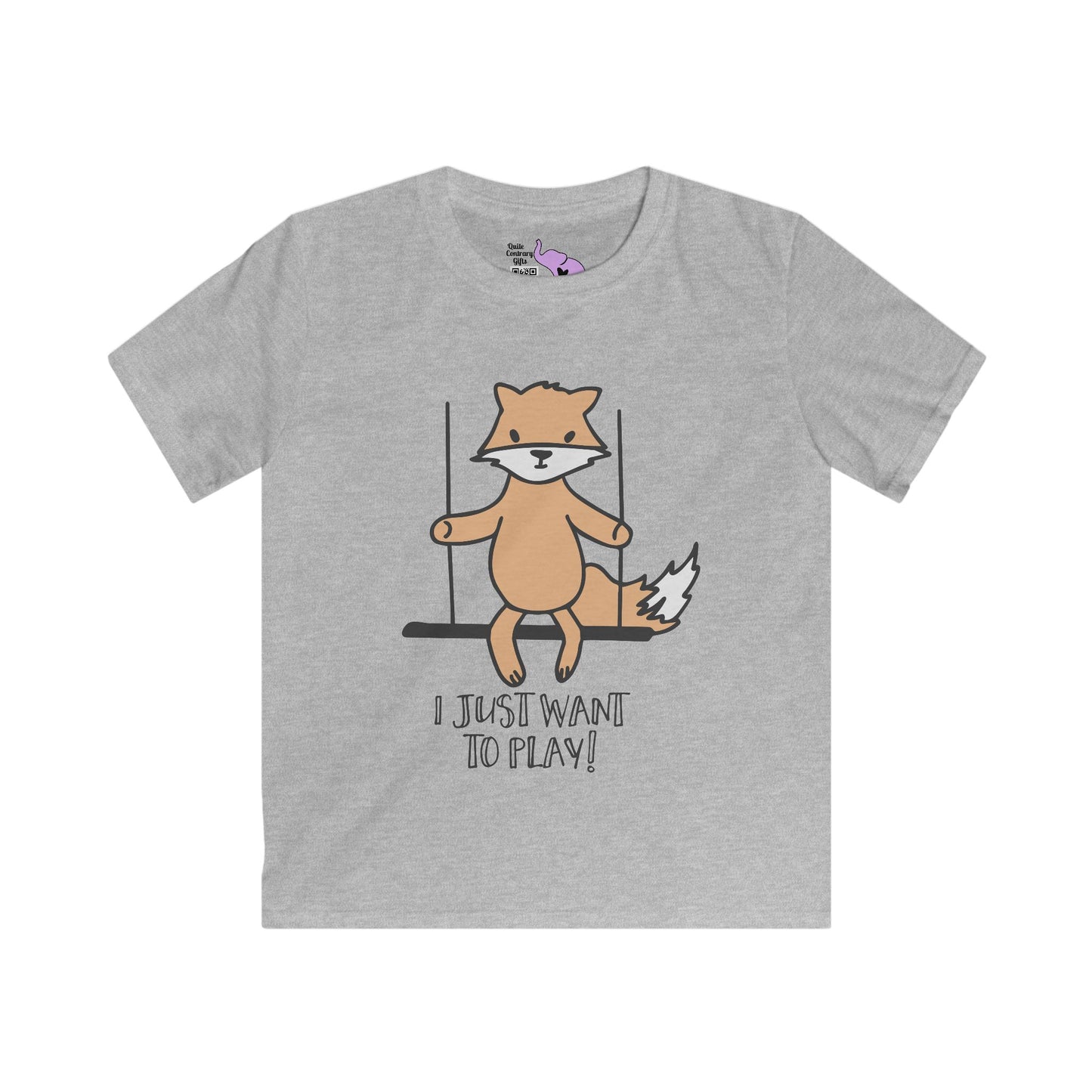 I Just Want To Play (Fox) Kids Softstyle Tee