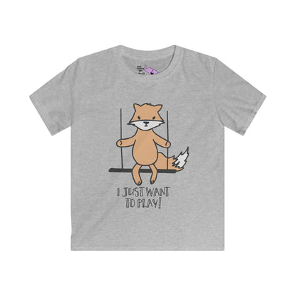 I Just Want To Play (Fox) Kids Softstyle Tee