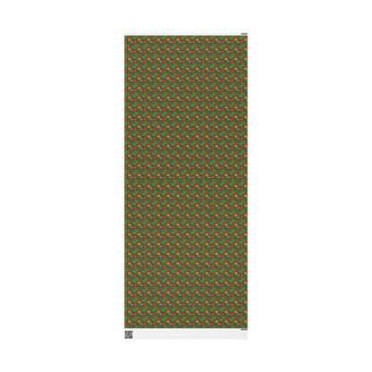 Smiley Face/Santa Hat/Poinsettia Christmas Wrapping Paper