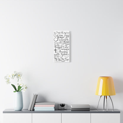 Hymnal Poem Canvas Art