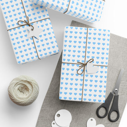 Powder Blue Sweethearts Wrapping Paper