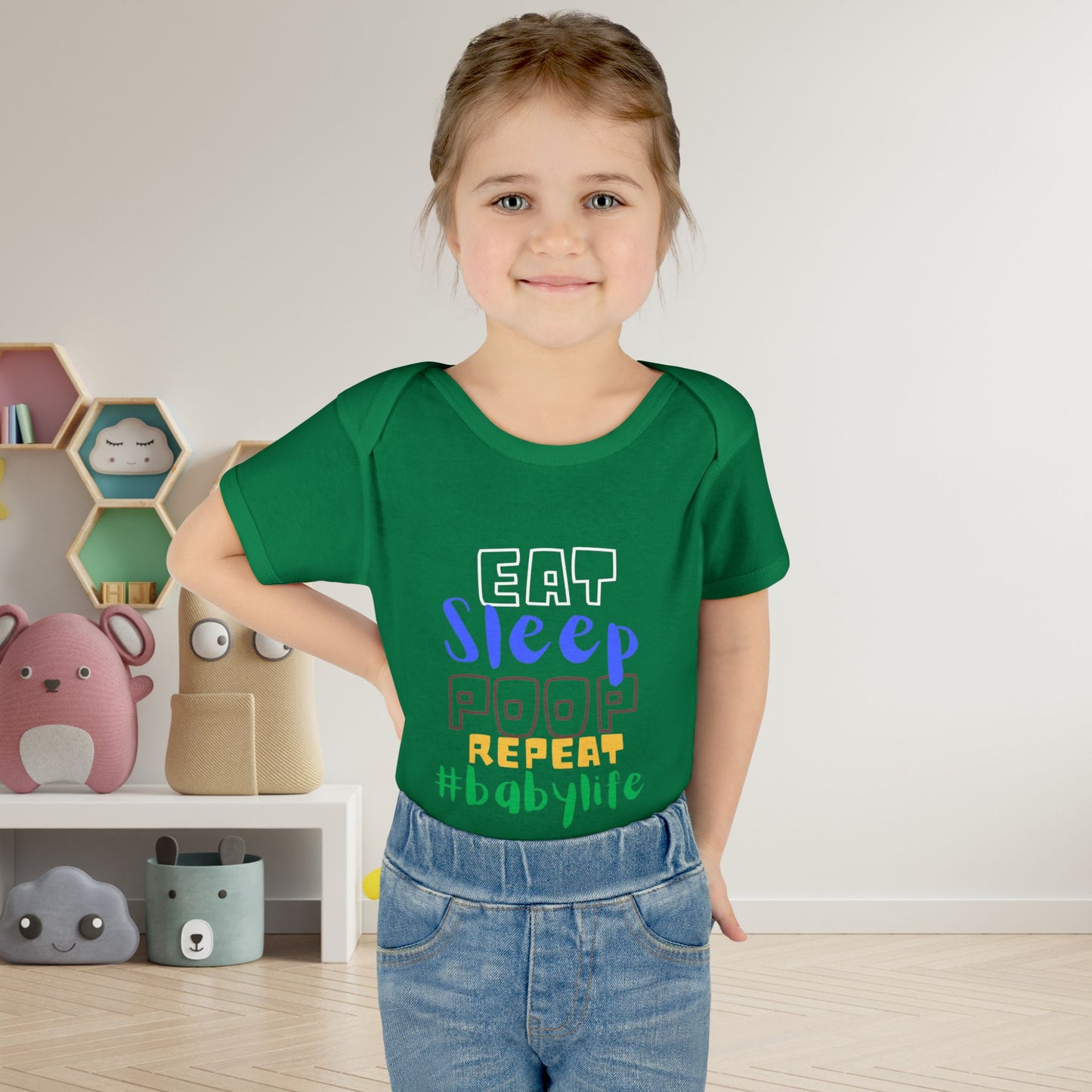 Eat Sleep Poop Repeat #babylife Infant Baby Rib Bodysuit