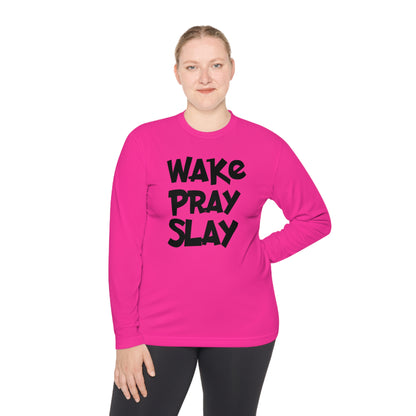 Wake Pray Slay Adult Long Sleeve Tee