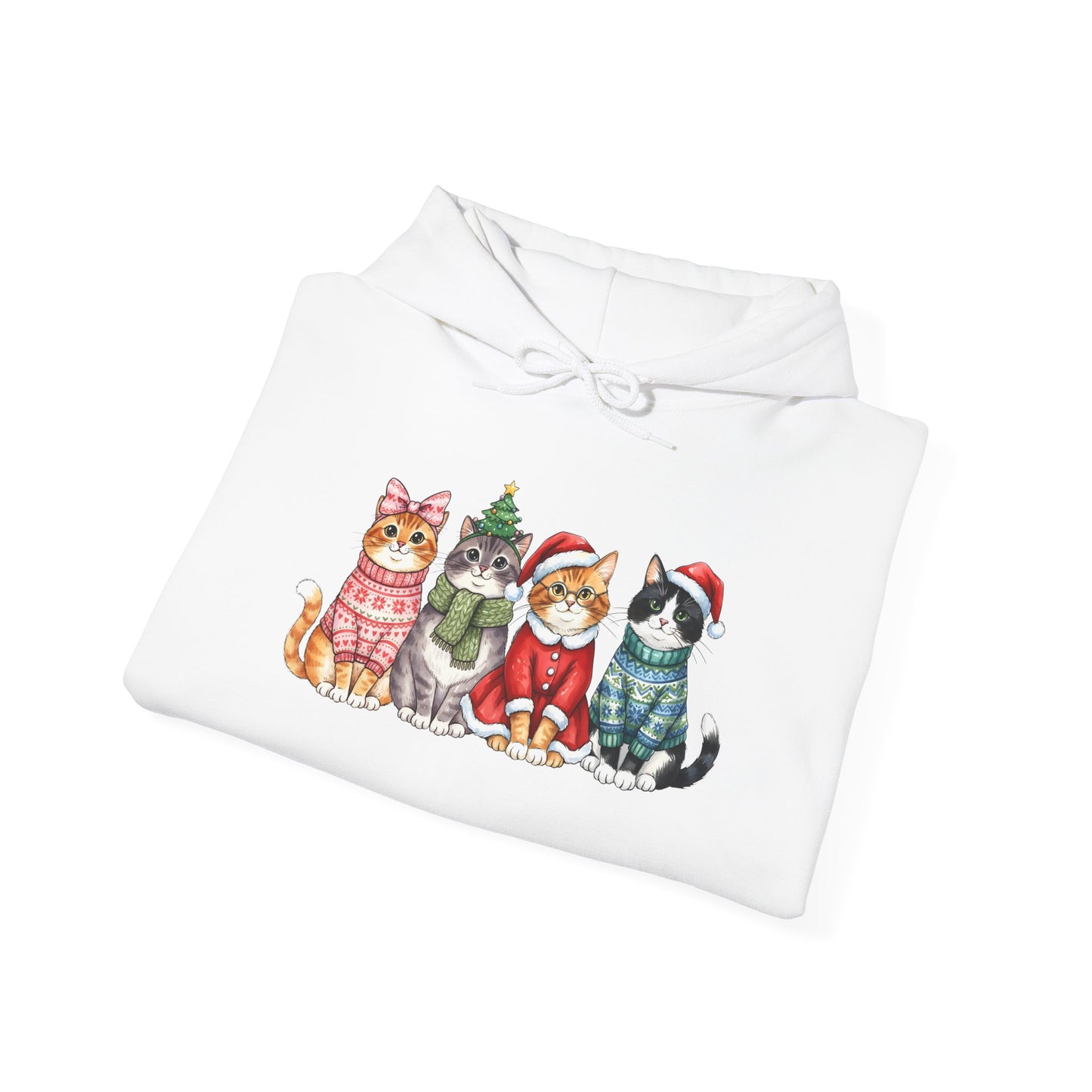 Meowy Christmas Crew Adult Heavy Blend™ Hooded Sweatshirt