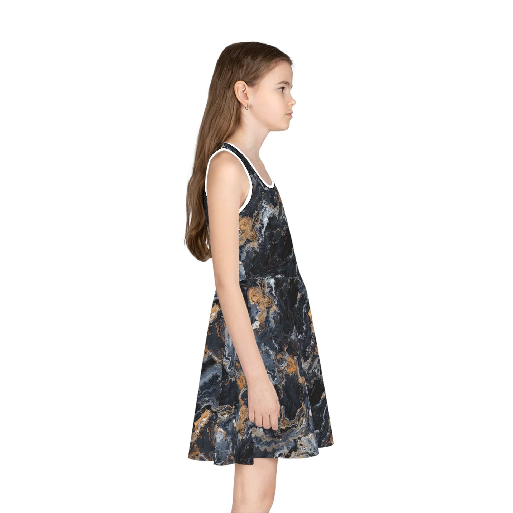 Moonspill Marble Girls' Sleeveless Sundress