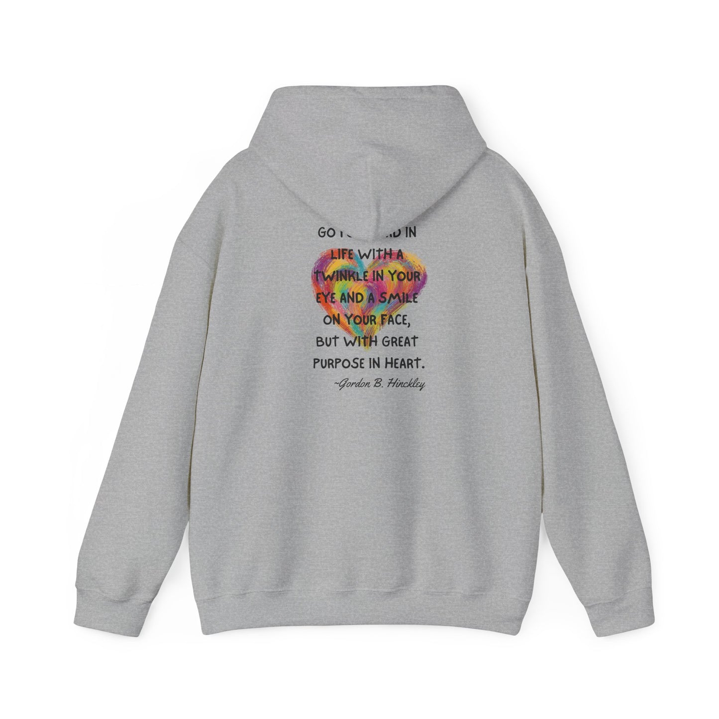 Go With Purpose In Heart Heavy Blend™ Hooded Sweatshirt