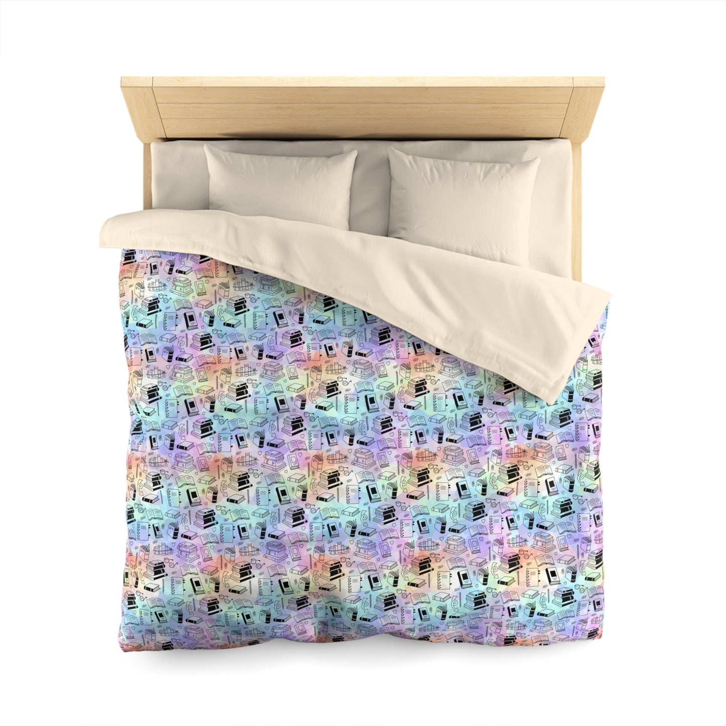 Colorful Chapters Microfiber Duvet Cover