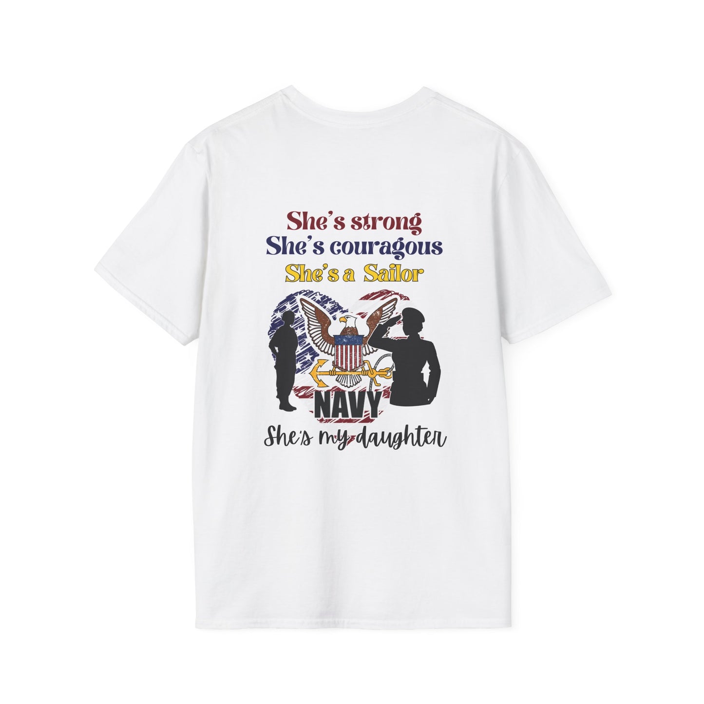 Proud Mom of Sailor US Navy Daughter Adult T-shirt
