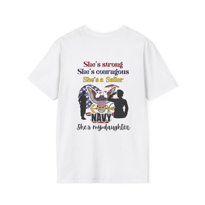 Proud Mom of Sailor US Navy Daughter Adult T-shirt