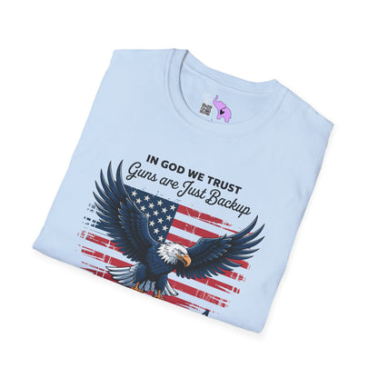 In God We Trust Guns Are Just Backup Adult T-shirt
