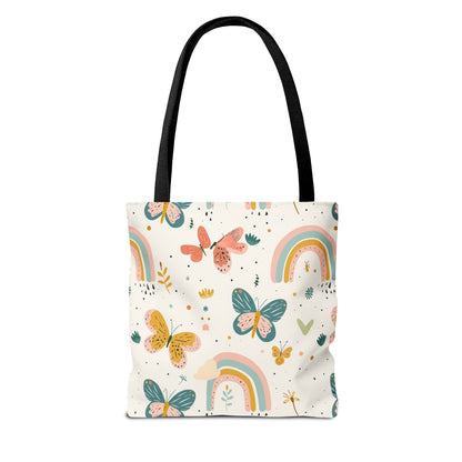 Whispering Wings & Rainbows Canvas Tote Bag