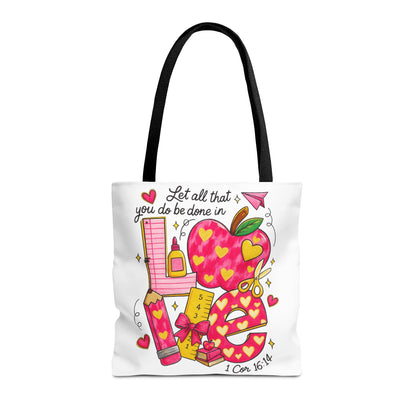 Let Everything You Do Be Done In Love Canvas Tote Bag
