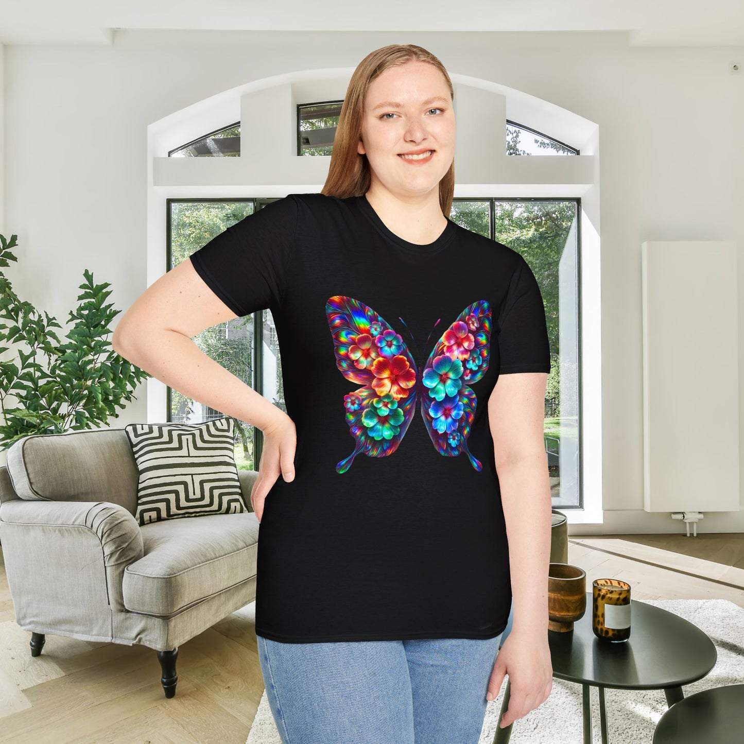 Neon Bloomfly Adult T-shirt