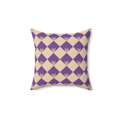 Diamond Bloom-Amethyst & Cream Throw Pillow