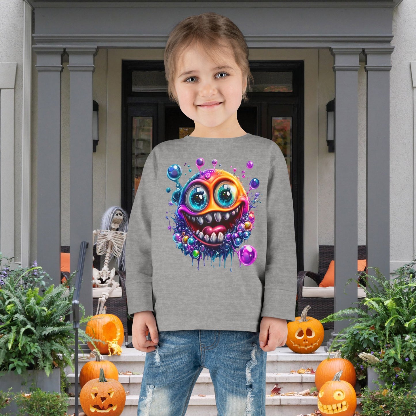 Bubbly Monster Toddler Long Sleeve Tee
