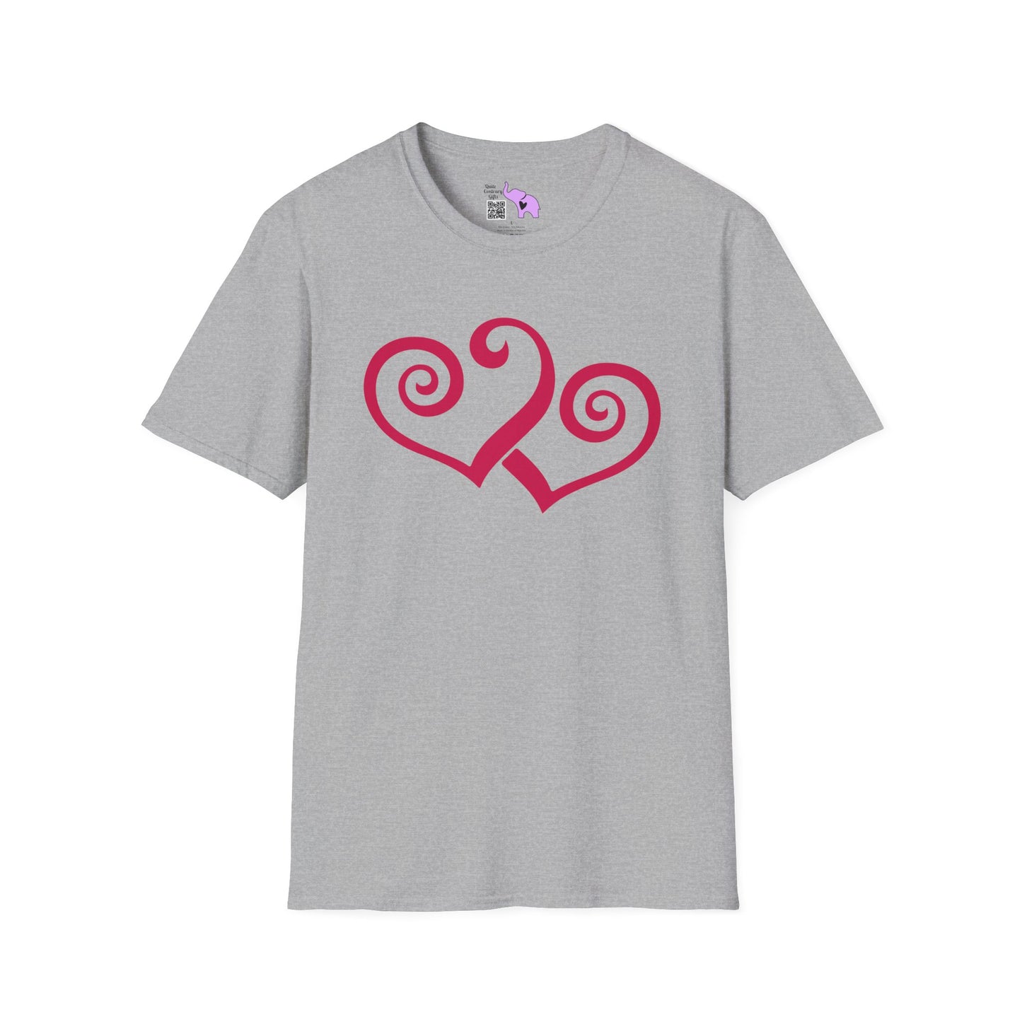 Double Hearts Adult Unisex Tshirt