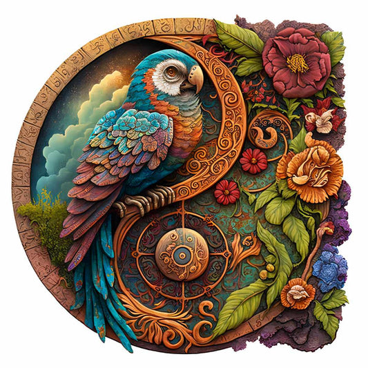 Enchanted Parrot Garden Wooden Puzzle