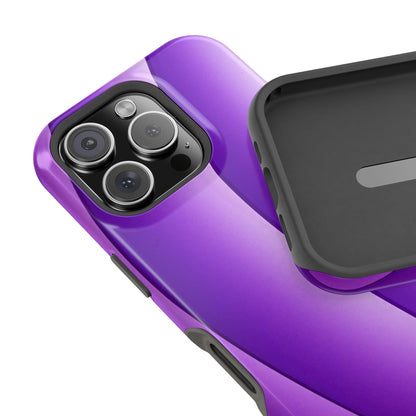 Purple Gradient Stripes MagSafe® Compatible Tough Case for iPhone