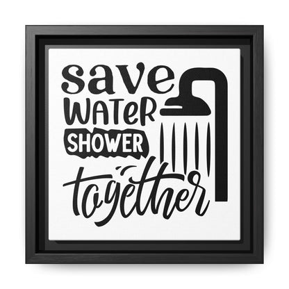 Save Water Shower Together Canvas Bathroom Art