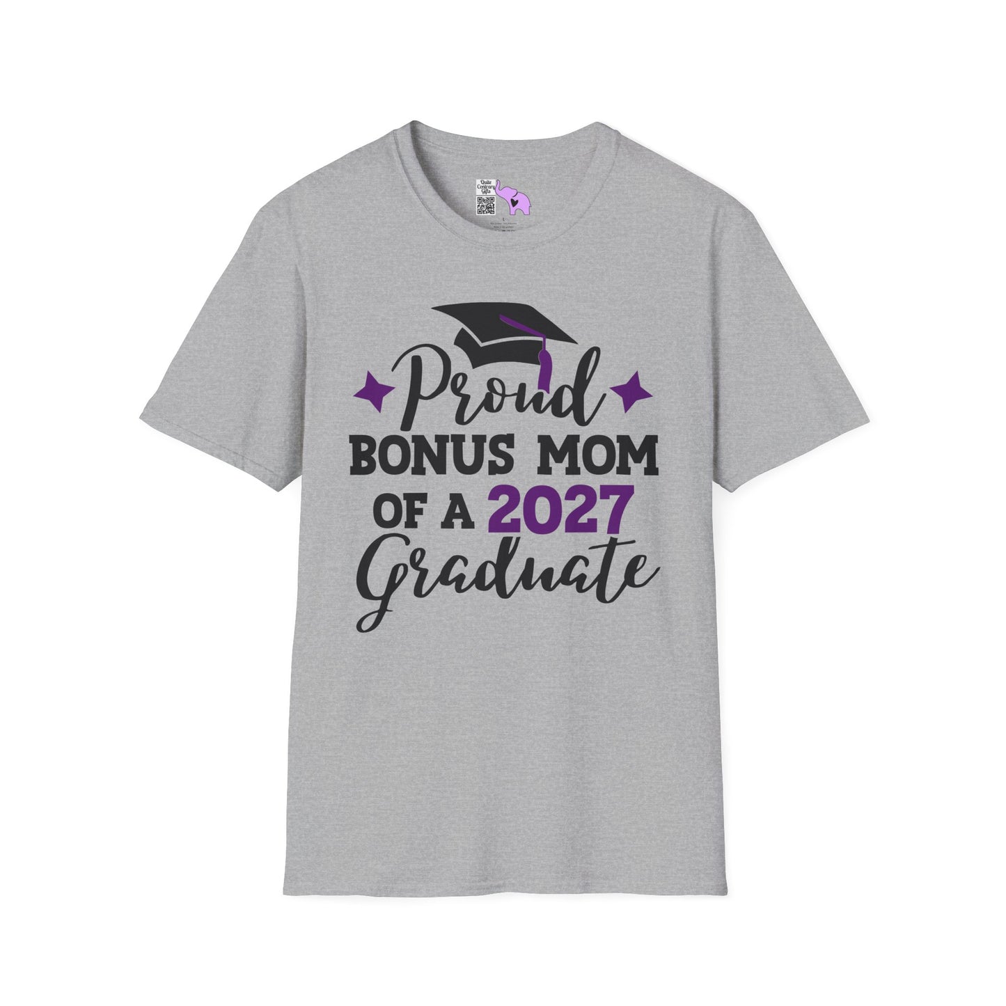Proud Bonus Mom of a 2027 Graduate Adult T-shirt
