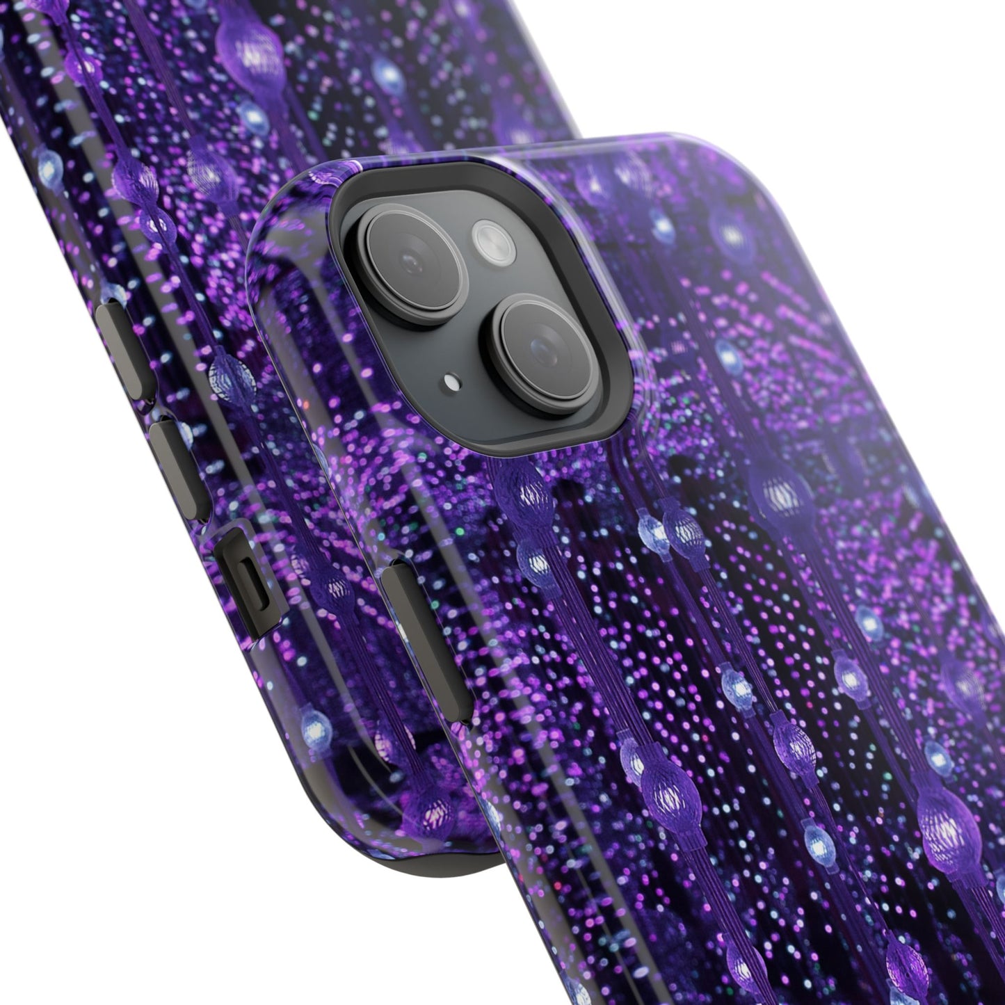 Purple Raindrops MagSafe® Compatible Tough Case for iPhone