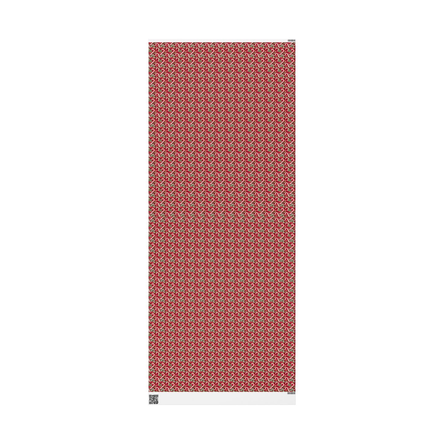 Holiday Cane Craze Wreaths Wrapping Paper