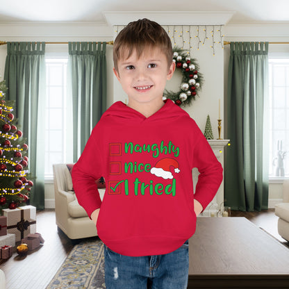 Naughty Nice I Tried Toddler Pullover Fleece Hoodie