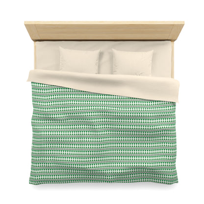 Moss Cairn Stripes Microfiber Duvet Cover