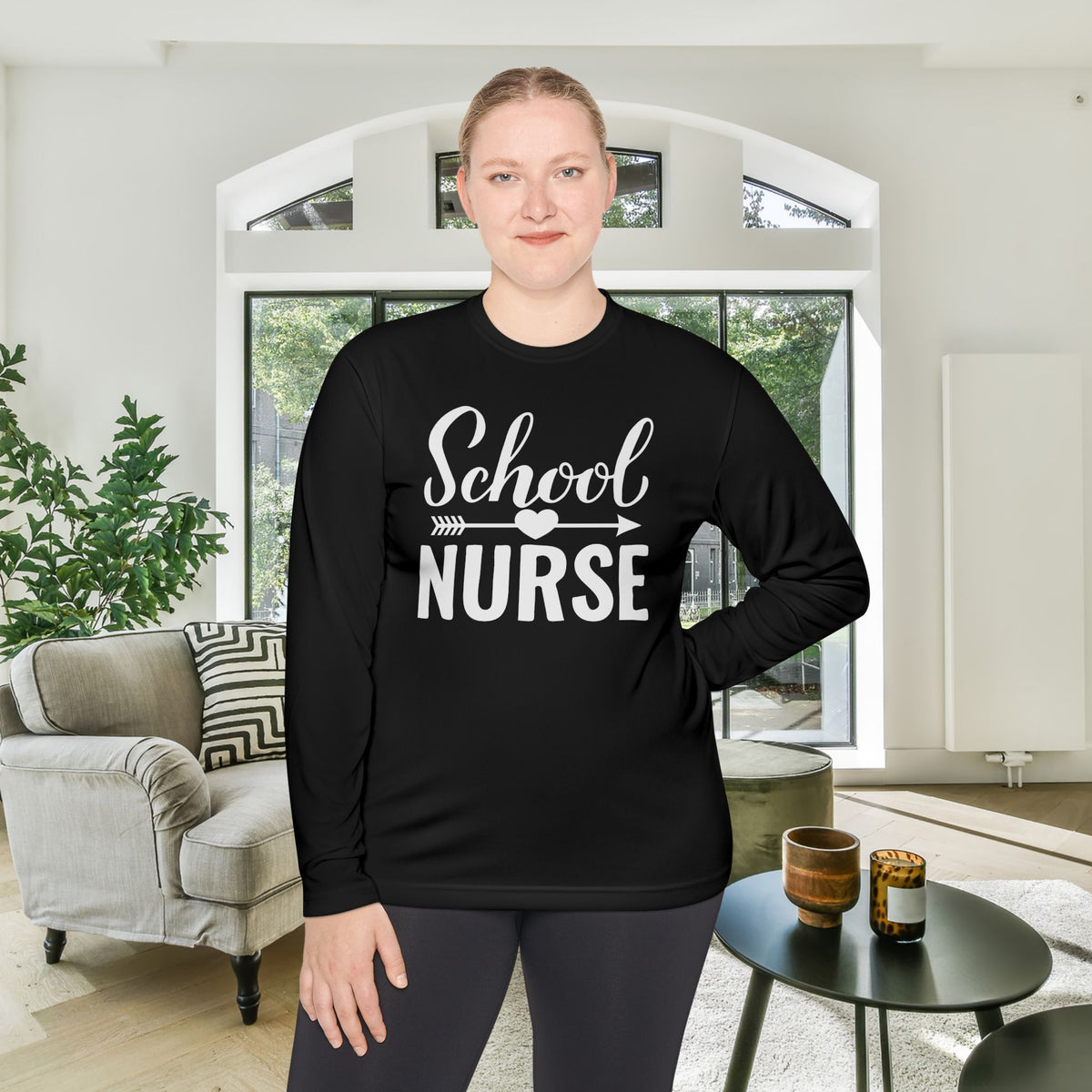 School Nurse Adult Long Sleeve Tee