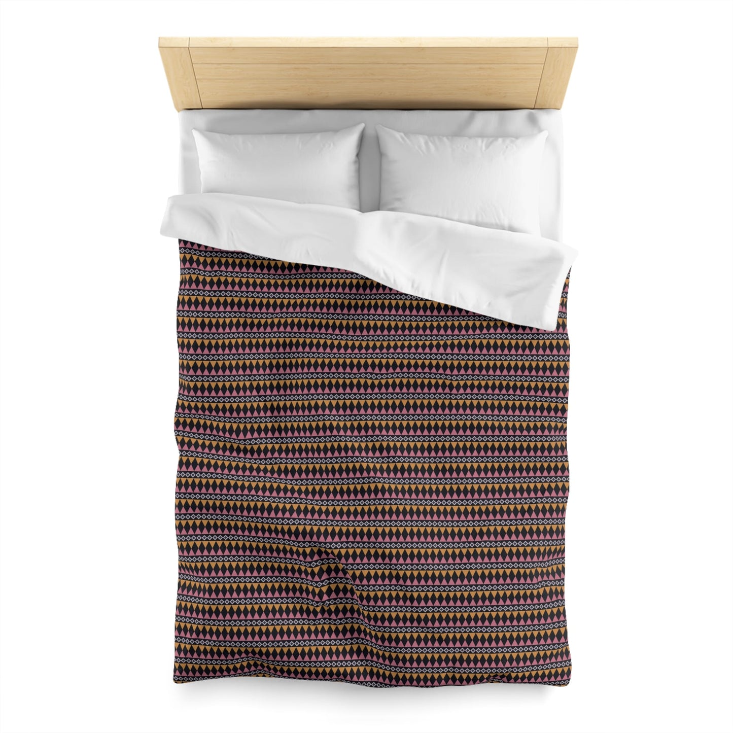 Midnight Clay Cairn Stripes Microfiber Duvet Cover