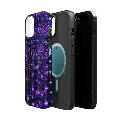 Purple Raindrops MagSafe® Compatible Tough Case for iPhone