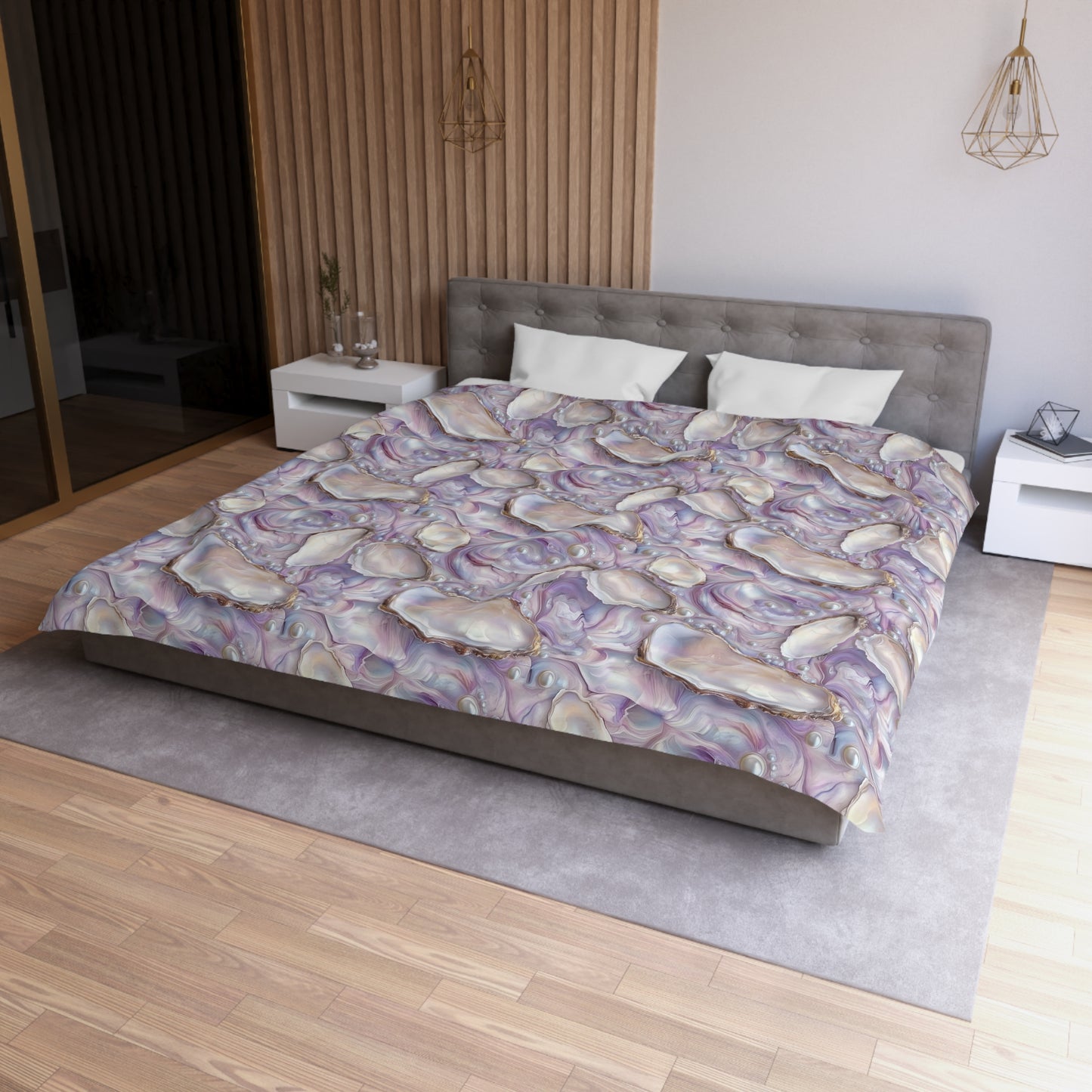 Purple Opalescent Dreams Microfiber Duvet Cover