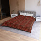 Royal Ember Blossoms Microfiber Duvet Cover