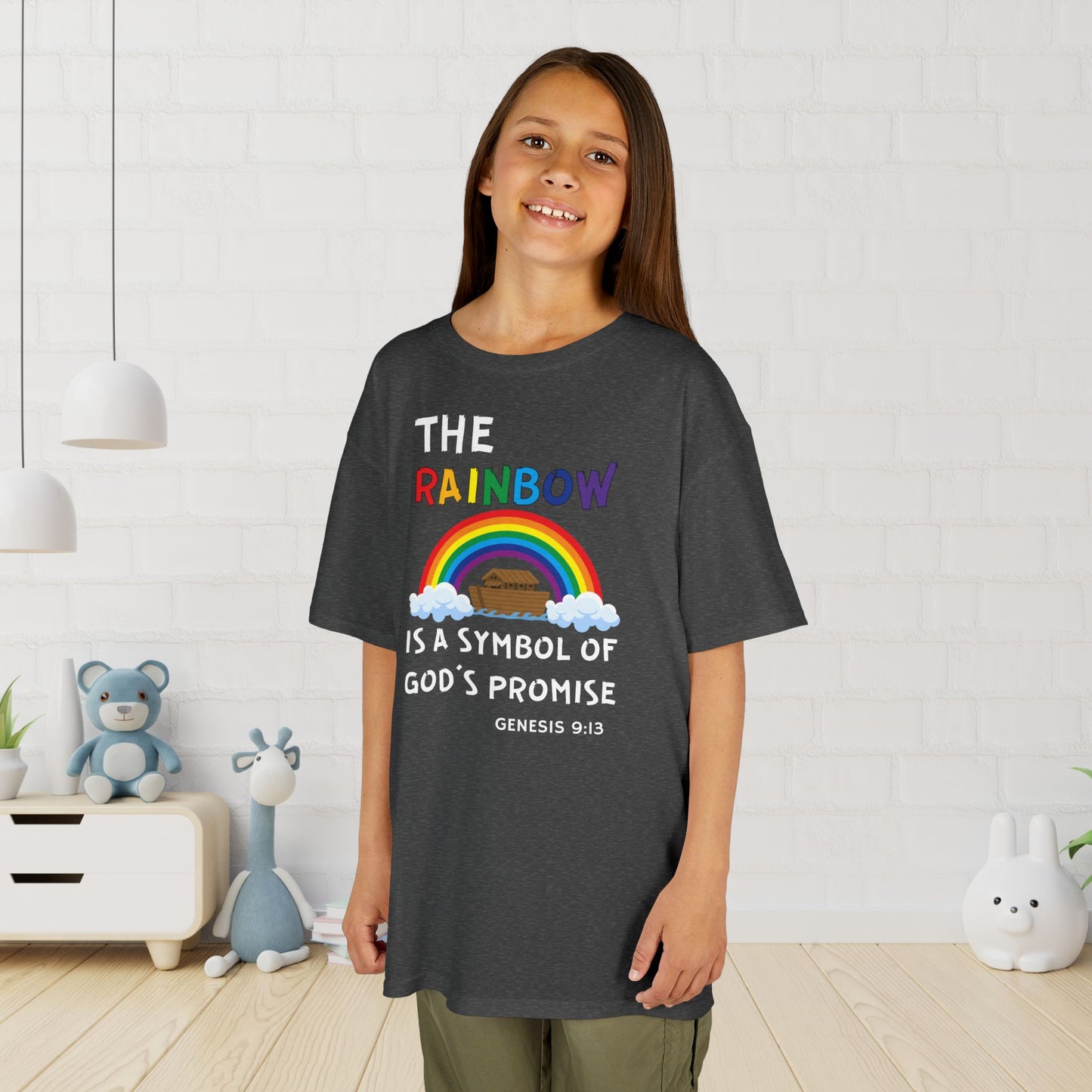 The Rainbow is A Symbol of God's Promise Kids Heavy Cotton™ Tee