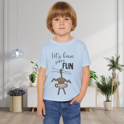 Let's Have Some Fun (Monkey) Heavy Cotton™ Toddler T-shirt