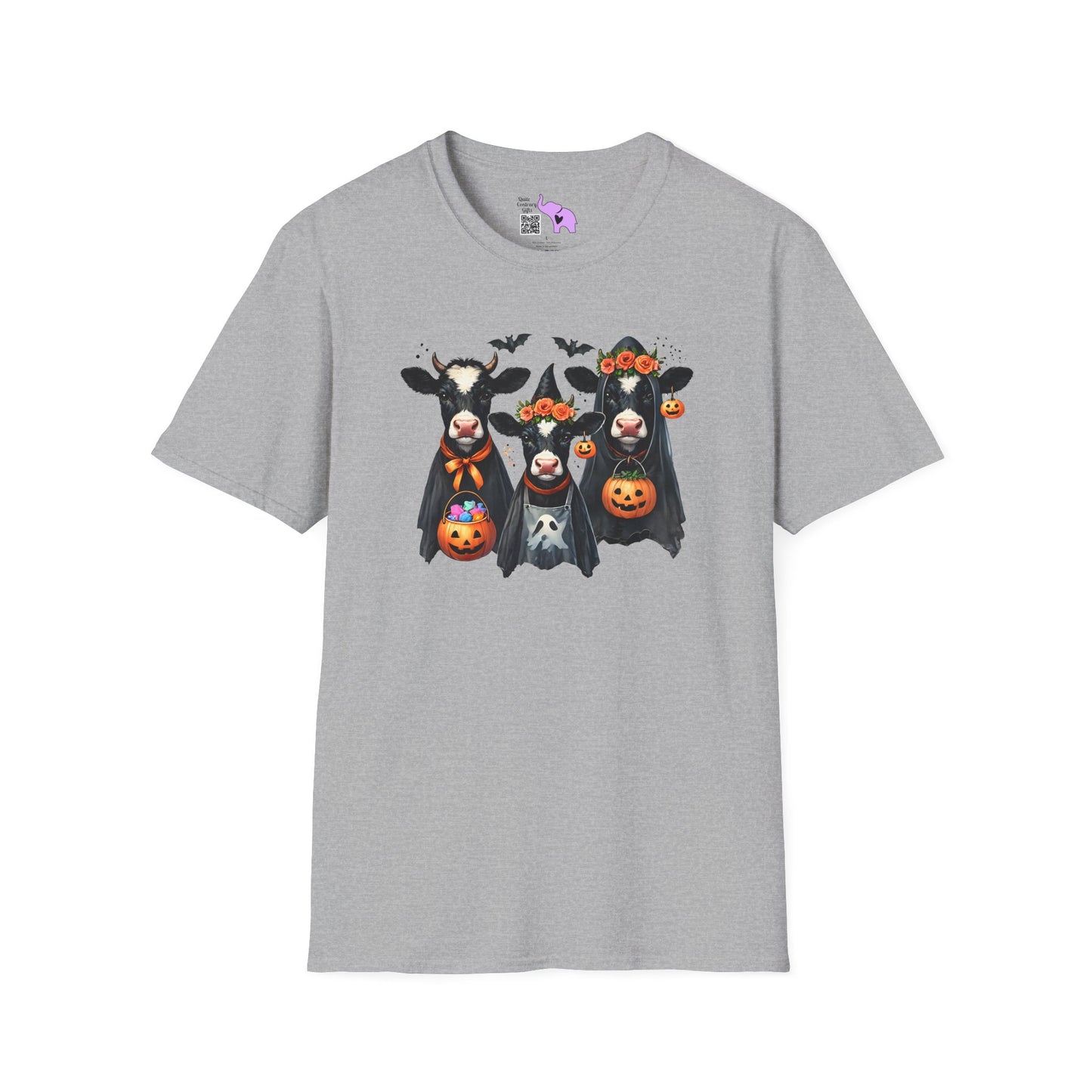 Trick or Treating Cows Adult T-shirt