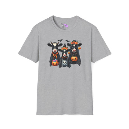Trick or Treating Cows Adult T-shirt