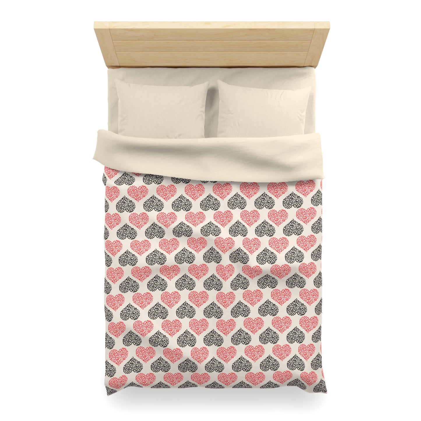 Rustic Hearts Microfiber Duvet Cover