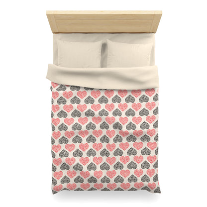 Rustic Hearts Microfiber Duvet Cover
