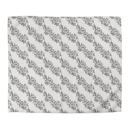 Midnight Rose Sketch Microfiber Duvet Cover