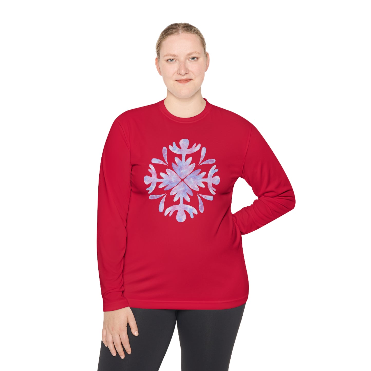 Large Snowflake 3 Adult Long Sleeve Tee