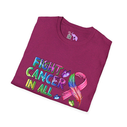 Fight Cancer in All Colors 8 Adult T-shirt