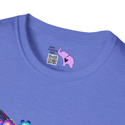 Colorful Floral Butterfly Adult T-shirt