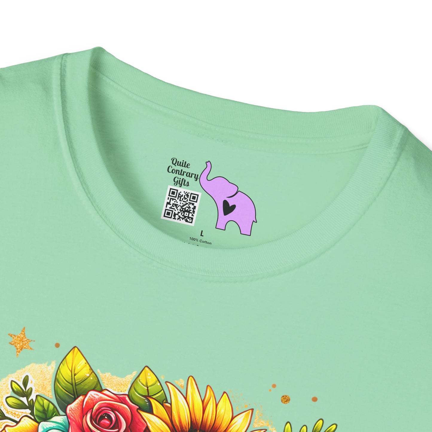 Flowery Sloth Adult T-shirt