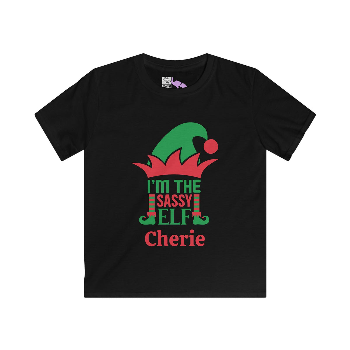 I'm The Sassy Elf Personalized Youth Softstyle Tee